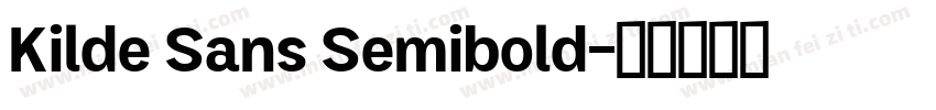 Kilde Sans Semibold字体转换